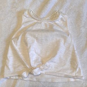 Cute white 9 month baby Tank with lace on back